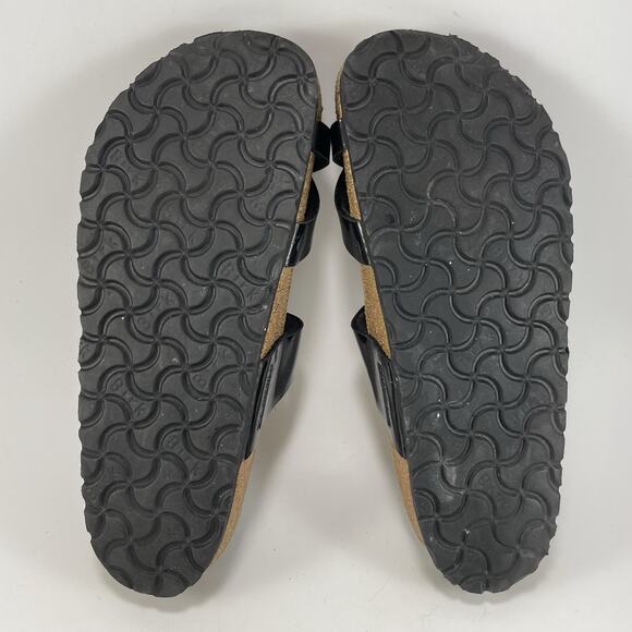 Birkenstock Mayari Sandals Womens Size 37 US 6-6.5 Black Patent Leather Toe Loop - Picture 8 of 9